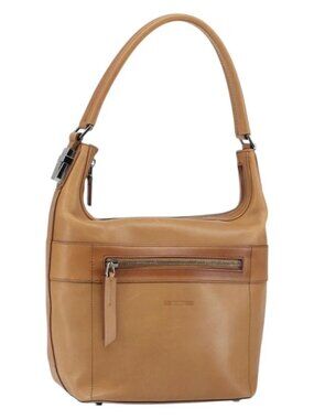 GUCCI Hand Bag Leather Outlet Brown Silver Auth ep12410